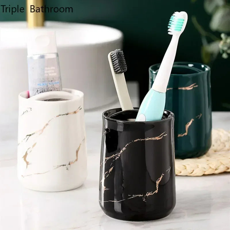 porte-brosse à dents en céramique design pour salle de bain