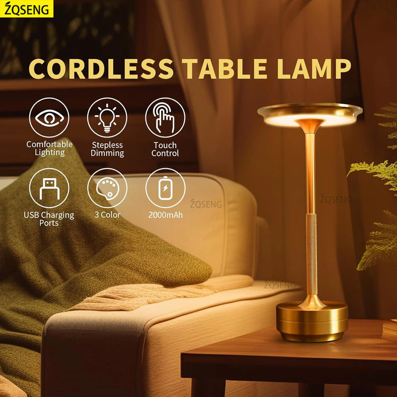 lampe de bureau tactile rechargeable sans fil pour toutes occasions