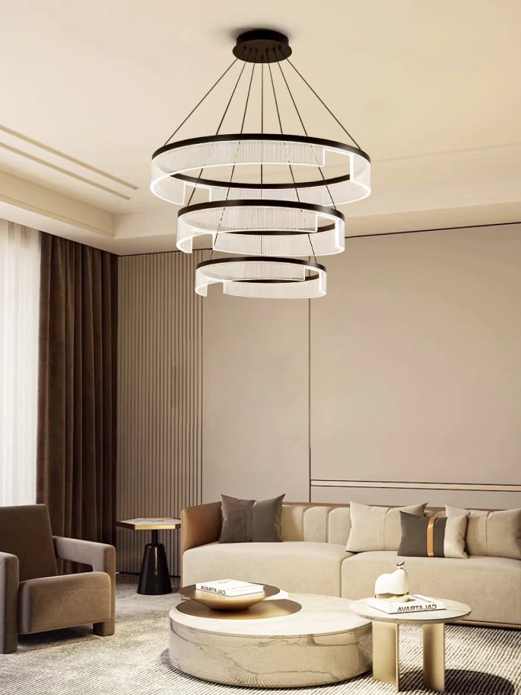 Circular Acrylic Living Room Pendant Light, Pendant Lamp Chandelier, Hanging Light Fittings, Hanging Light Pendant Lamp