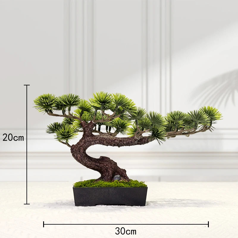 décoration intérieure faux arbre bonsaï style chinois pour un paysage apaisant