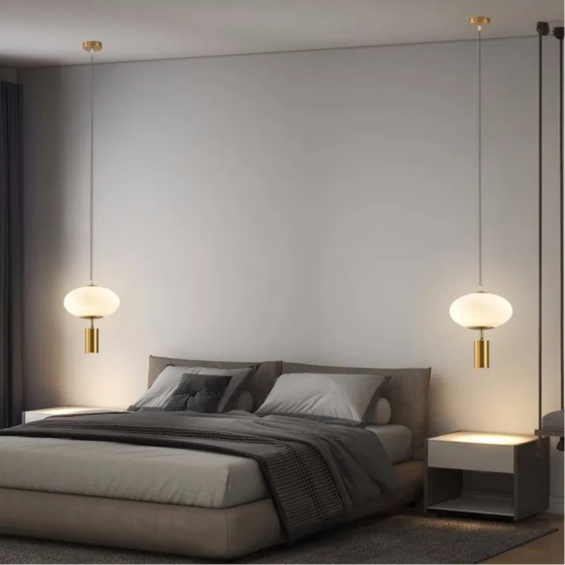 Rétro LED Suspension En Verre 1-3Tête Lanterne Transparente Lampes Suspendues Pour Chambre Cuisine Balcon Salons Luminaire Lustre