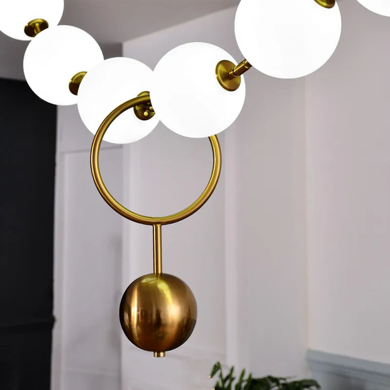 lustre italie designer cc 10 boules de verre led