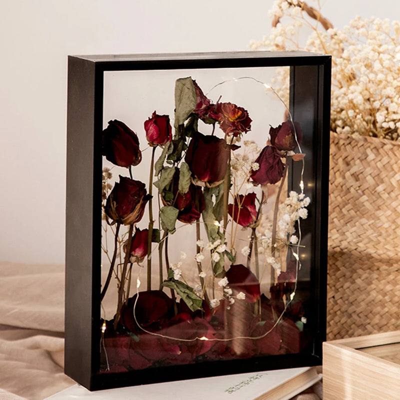 cadre photo 3d avec fleurs pour décoration de mariage