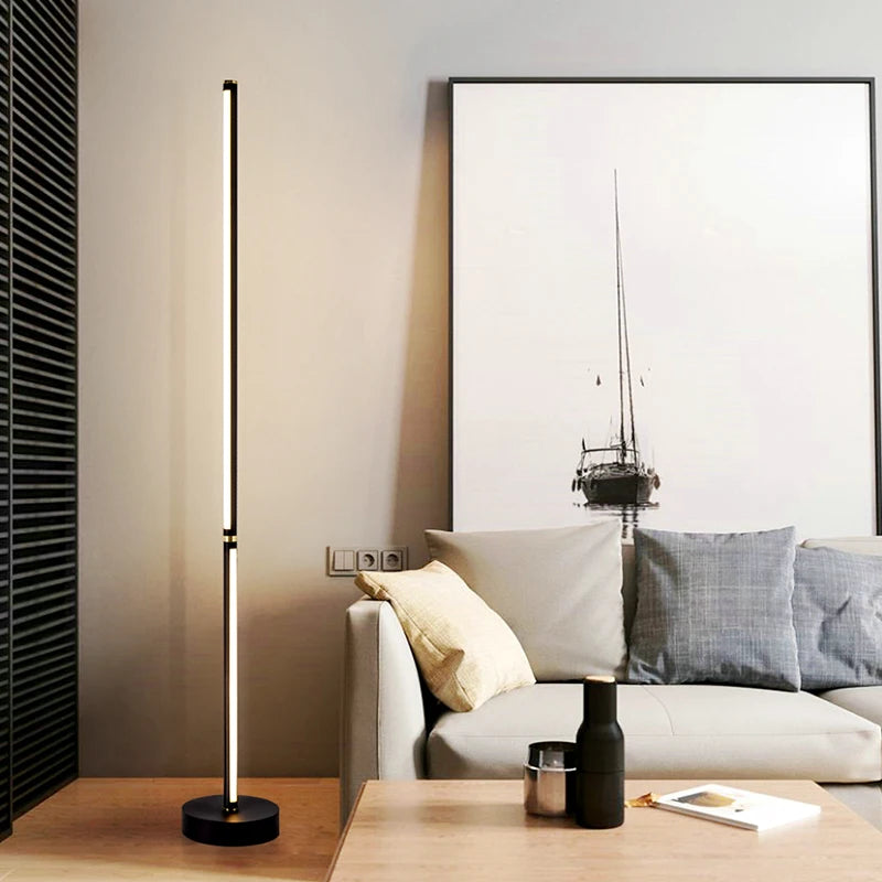 "lampadaire minimaliste luxe rotatif gradation nordique bande"