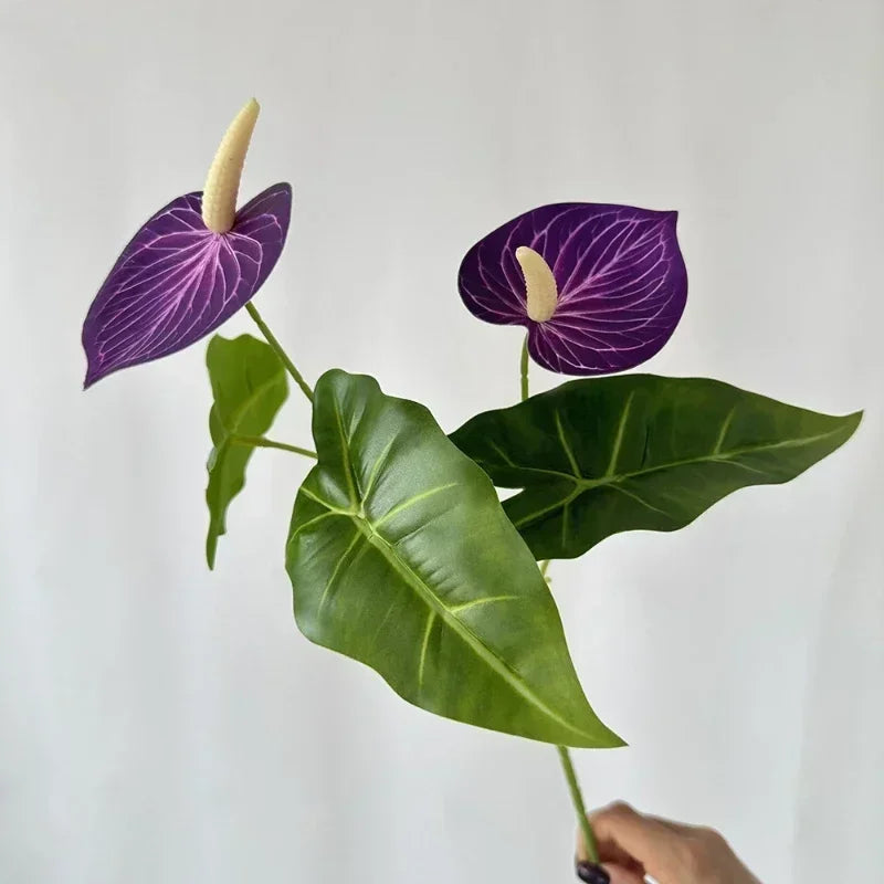 fleurs artificielles anthurium pour décoration de fête et vacances