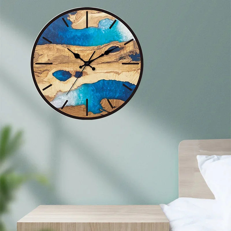 horloge murale acrylique silencieuse pour décoration intérieure moderne