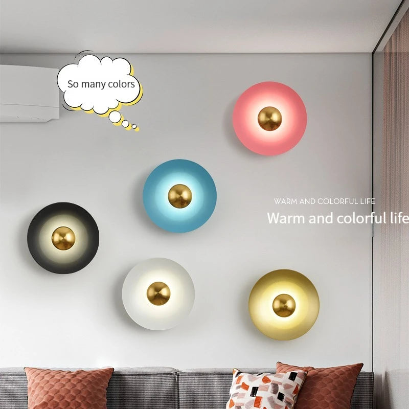 applique murale led ronde moderne pour décoration de luxe intérieure