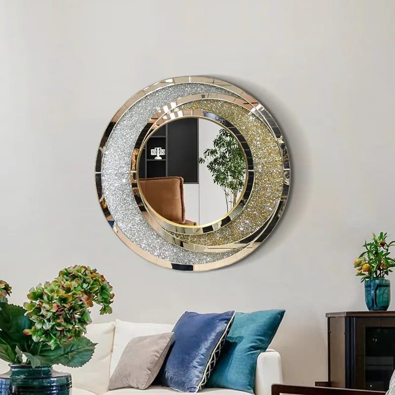 miroir rond de luxe à suspendre pour décoration intérieure