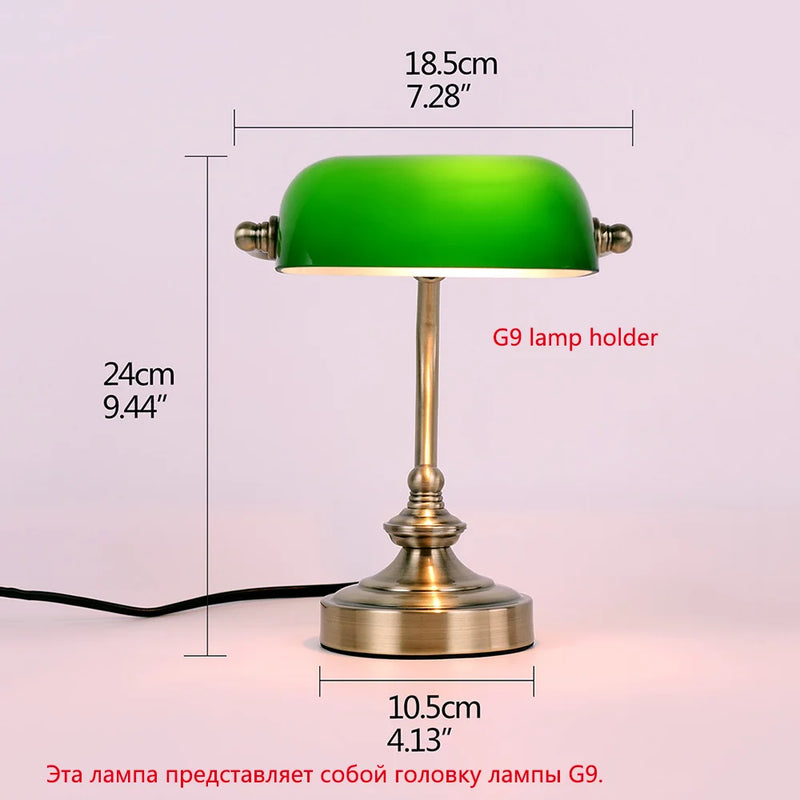 Rétro mini lampe de bureau protection des yeux LED G9 banque lampe de bureau chambre chevet café bureau bar table café décor lampe de table