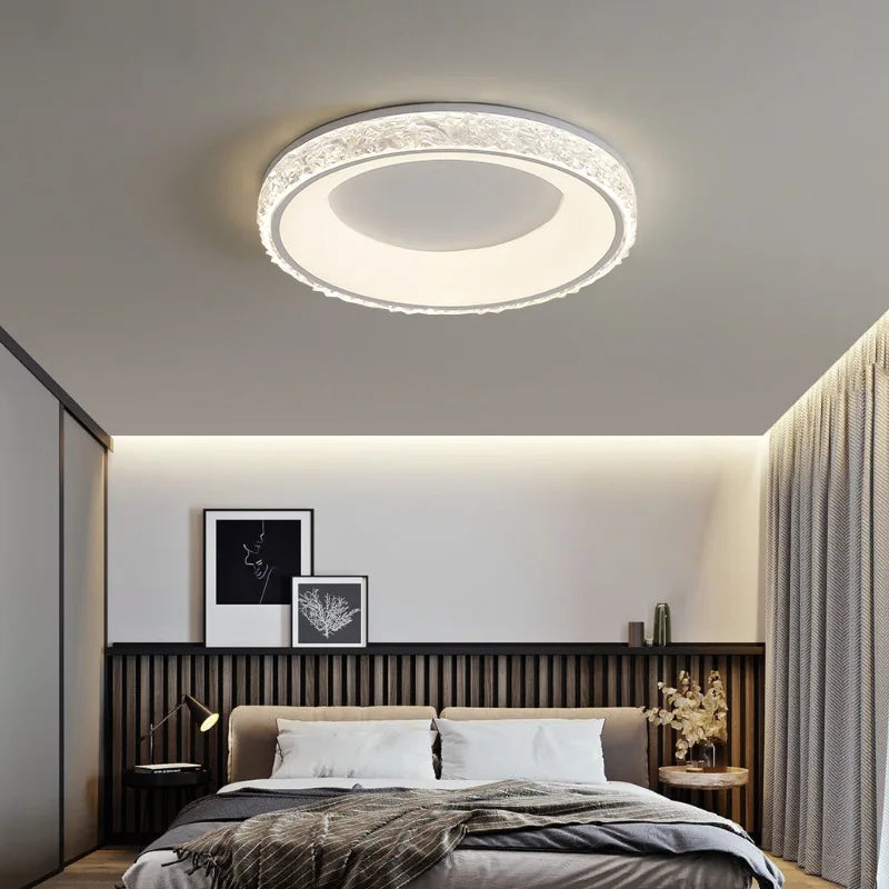 lustre led moderne avec télécommande pour intérieur élégant