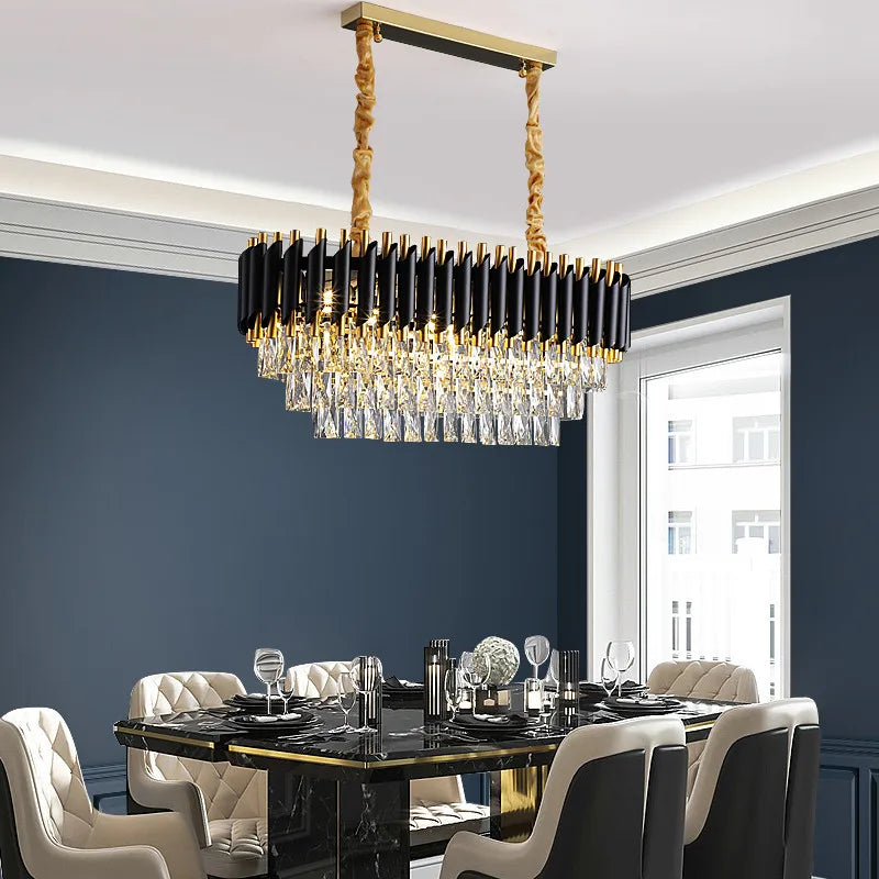 lustre led en cristal moderne idéal pour décoration intérieure de luxe