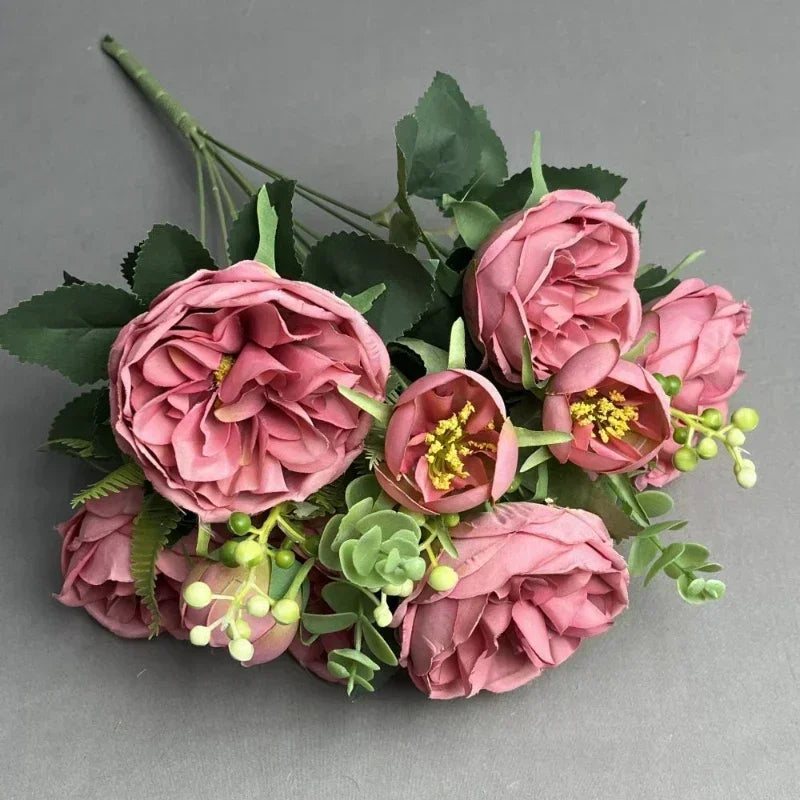 bouquet de pivoines artificielles pour mariage et décoration élégante