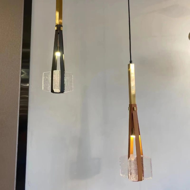 lustre en cristal design moderne pour restaurants bars et cafés