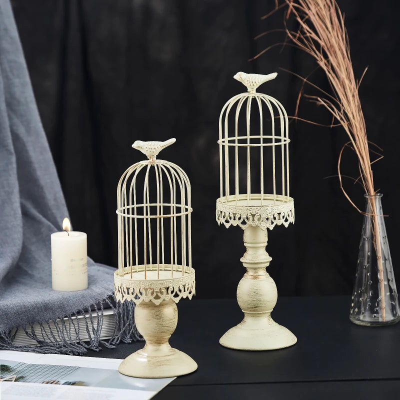 lustre cage à oiseaux rétro pour dîner romantique et mariage