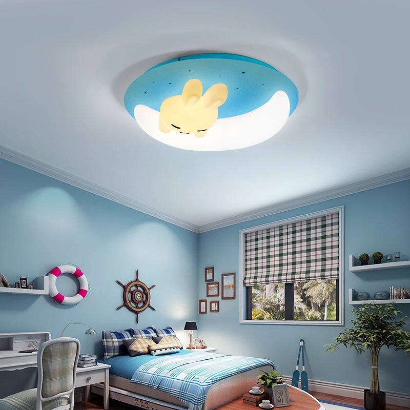 plafonnier led design nordique en forme de lapin luminaire décoratif d'intérieur