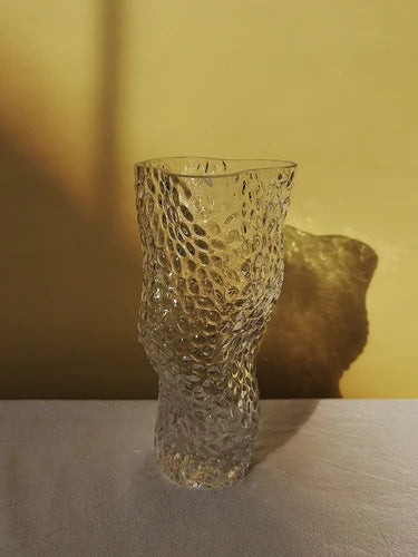 vase en verre nordique transparent pour décorations florales élégantes