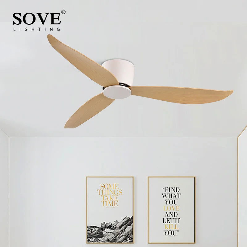 SOVE ventilateur de plafond blanc plancher bas Ultra mince 17 cm DC ventilateur de plafond avec télécommande ventilateurs de plafond simples sans lumière 220 V