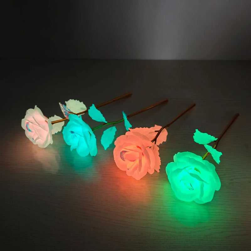 branche de rose lumineuse cadeau pour la saint valentin ou fête des mères