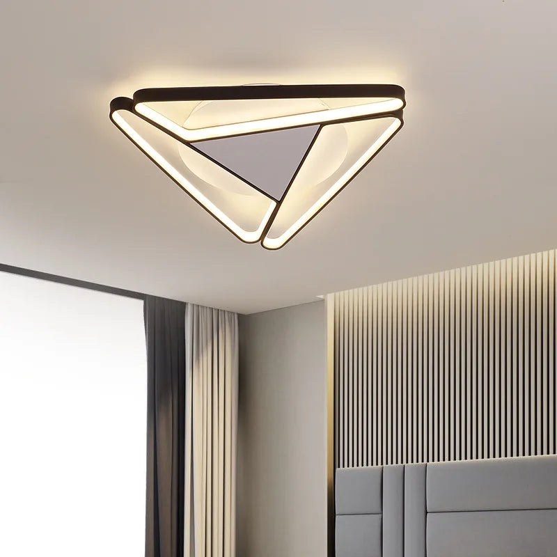 2023 Modern Triangular Aluminum LED Chandelier, Living Room Bedroom Chandelier, Home Decoration Kitchen Chandelier