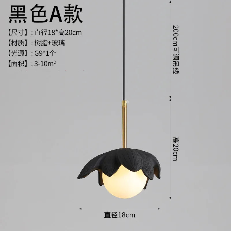 suspension moderne en résine pour décoration intérieure élégante