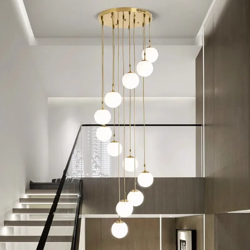 lustre duplex moderne pour éclairage de luxe intérieur