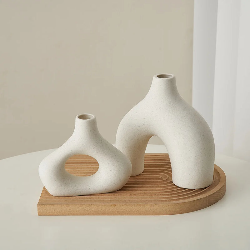 lot de 2 vases en céramique nordique pour décoration moderne