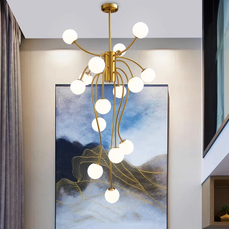 Nordic home decoration, stair chandelier, living room and dining room Pendant lights, ceiling light, indoor lighting