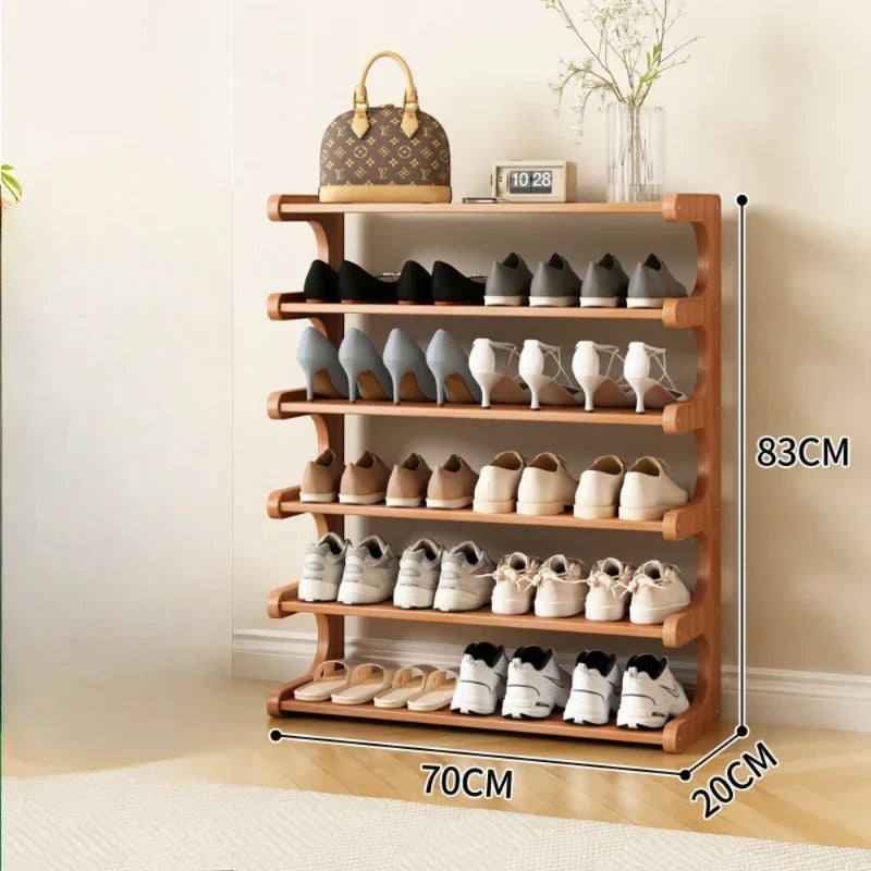 etagere de rangement a chaussures en bois multicouches resistente à lhumidité