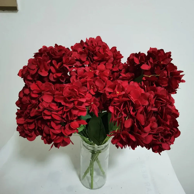 bouquets d'hortensias artificiels en soie pour décoration florale