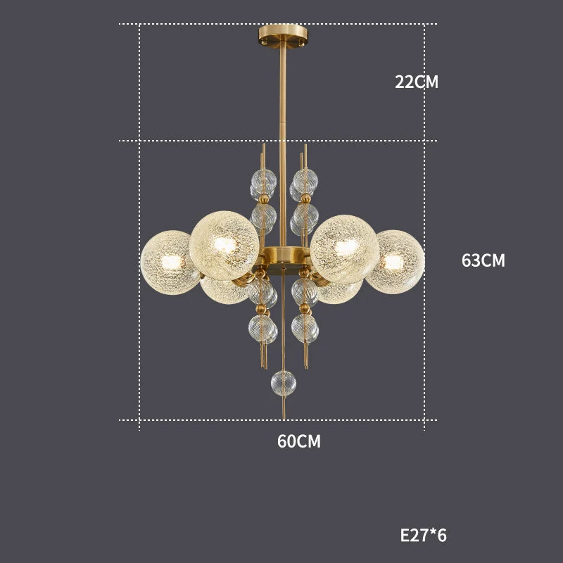 lustre à bulles classique en chrome doré tendance 2024 avec éclairage led