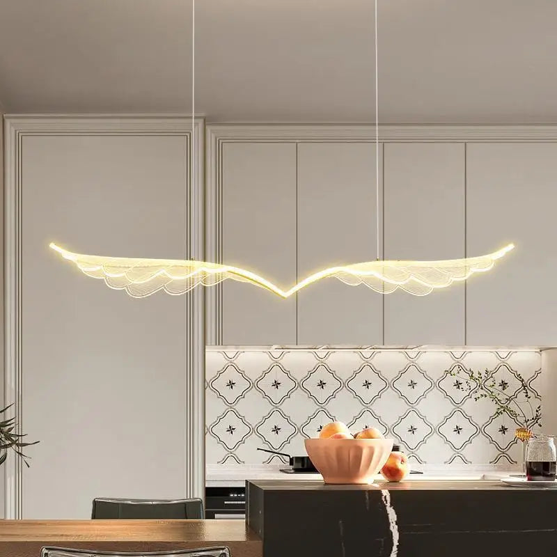 lustre nordique moderne créatif ailes d'ange en or led