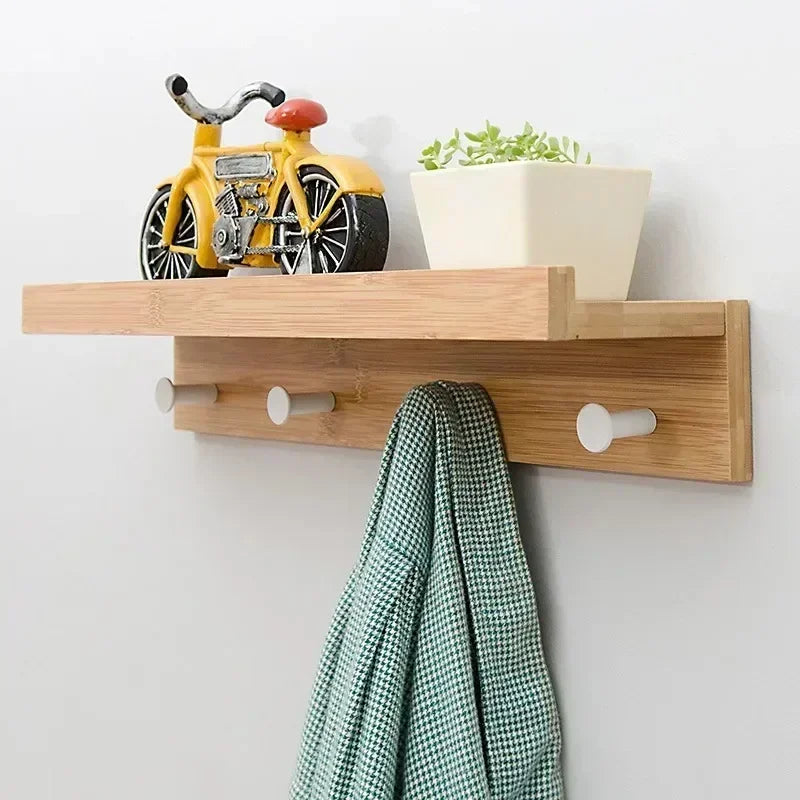 porte-manteau mural en bois pour rangement créatif et pratique