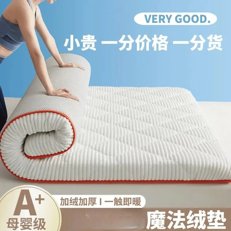 matelas en velours doux pliable pour un confort optimal