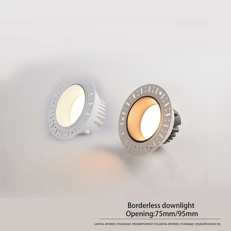 led sans bordure downlight spots remplaçables encastrés pour éclairage intérieur