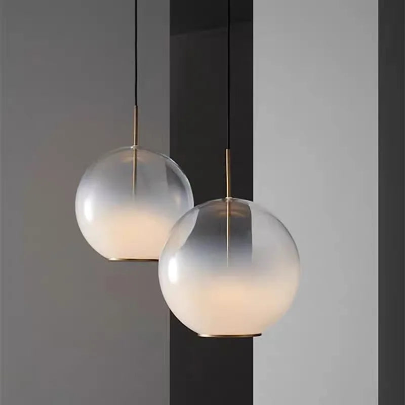 suspension en verre pour îlot de cuisine design élégant et moderne