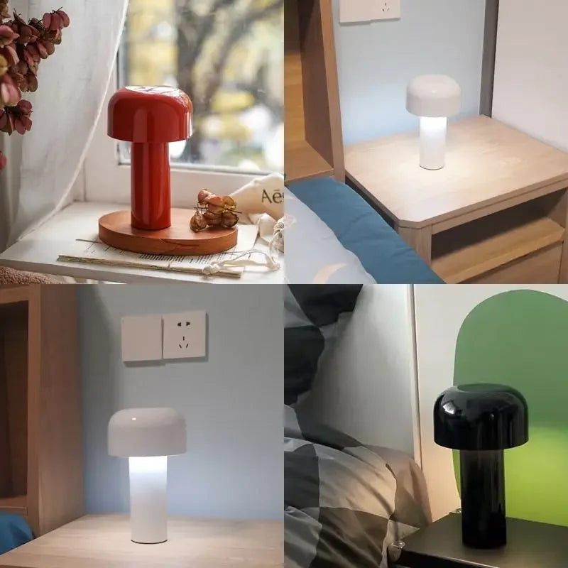 lampe à poser champignon led rechargeable ambiance tactile portable