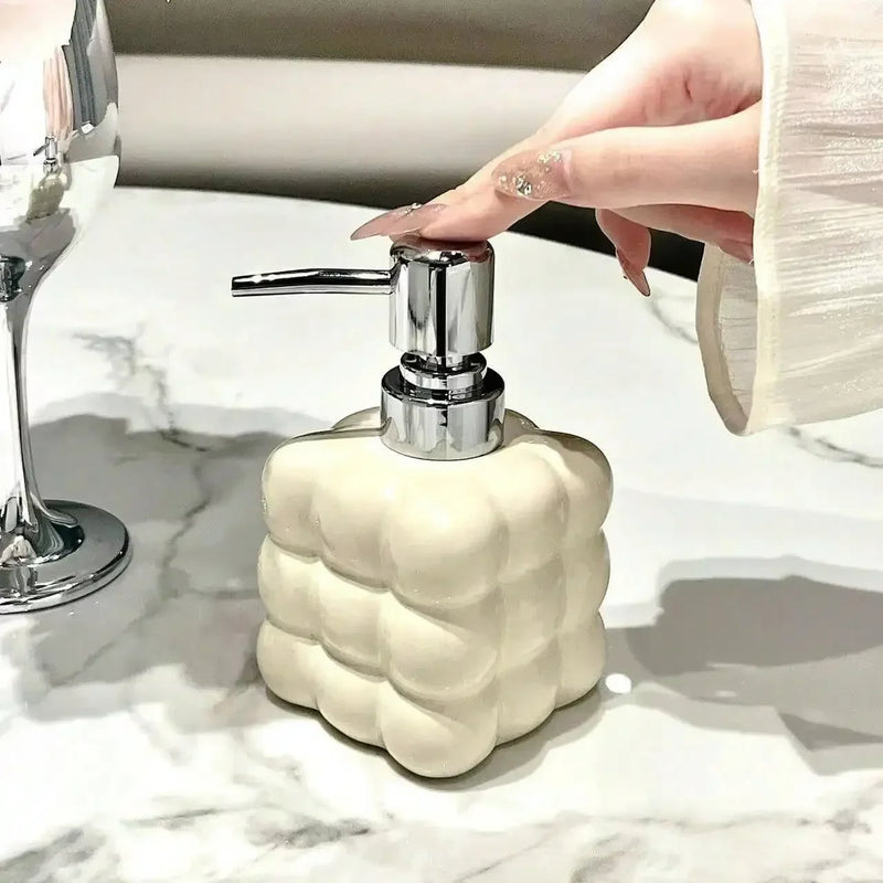 distributeur de savon liquide en céramique pour salle de bain