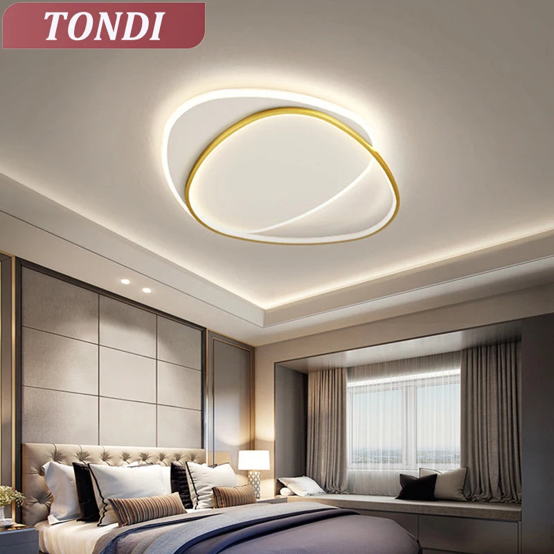 lustre led moderne simple décoration maison tondi