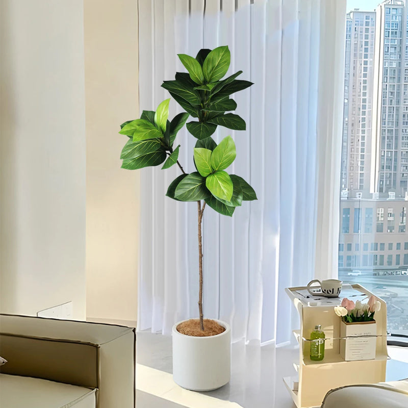 arbre artificiel ficus en plastique pour décoration tropicale