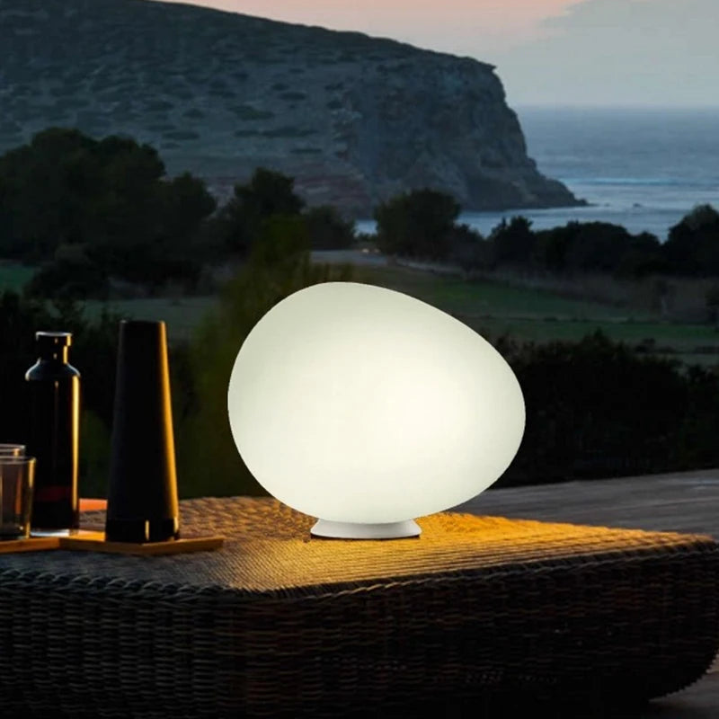 lampe de table en verre moderne créateur italien pour décoration maison