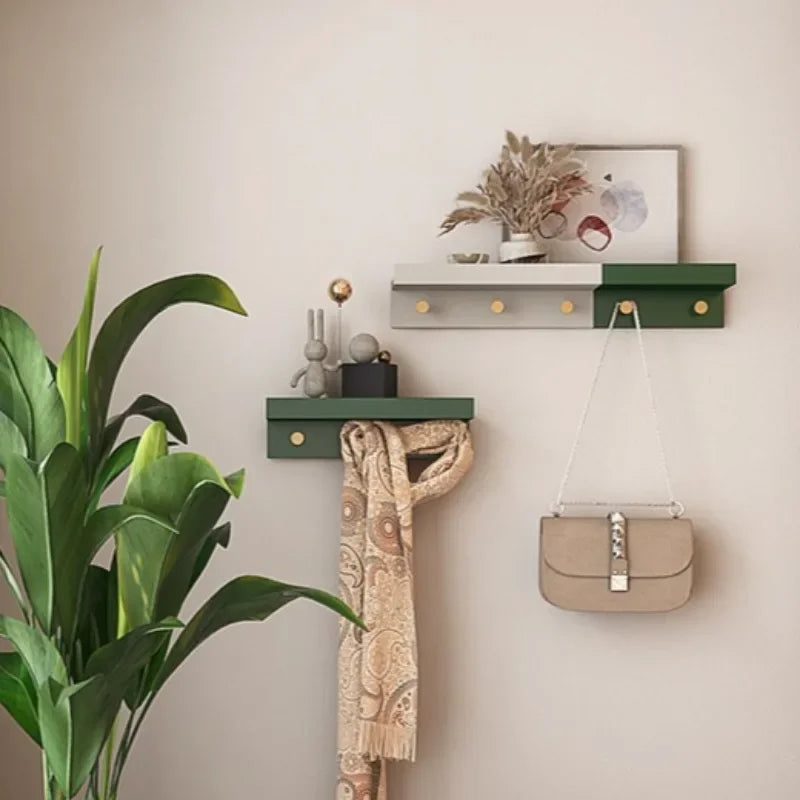 porte-manteau mural en bois pour rangement créatif et pratique