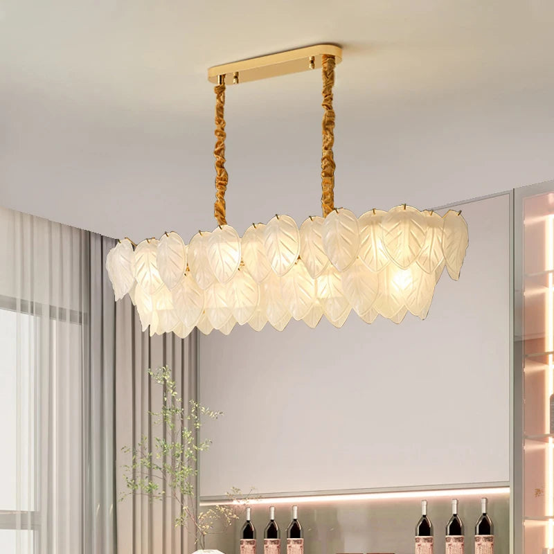 lustre en cristal doré pour décoration intérieure moderne