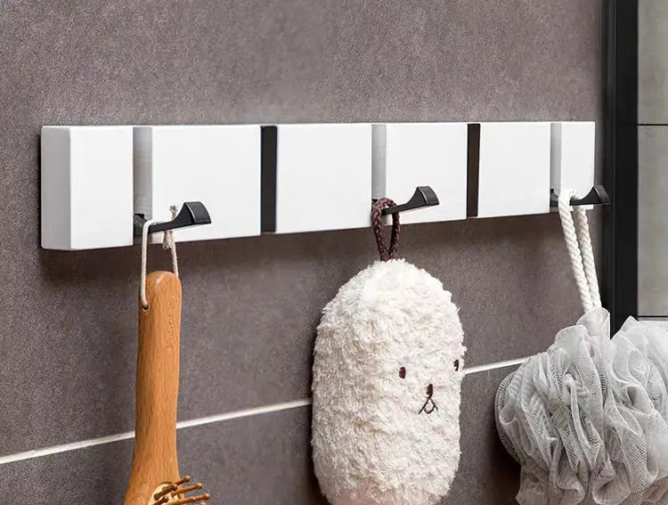 porte-clés mural en bambou avec crochets décoratifs pour organiser