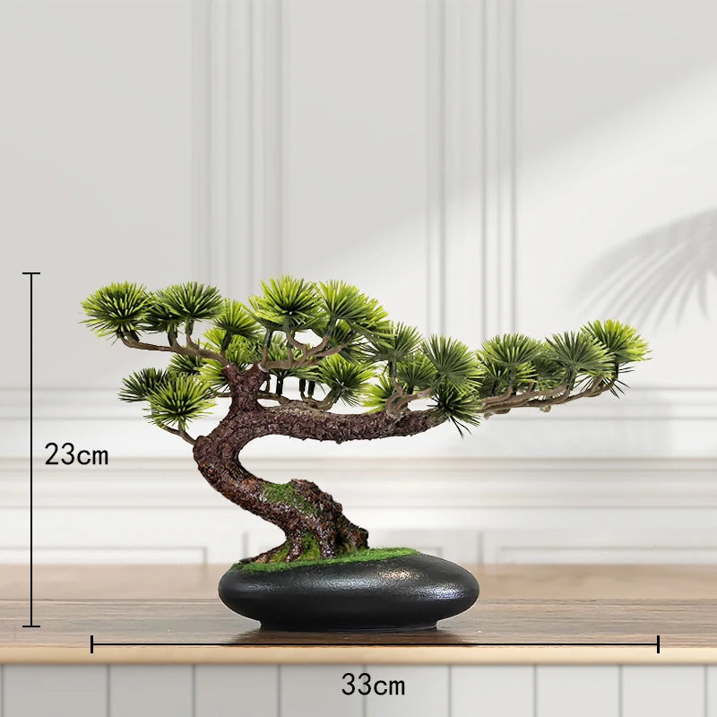 décoration intérieure faux arbre bonsaï style chinois pour un paysage apaisant