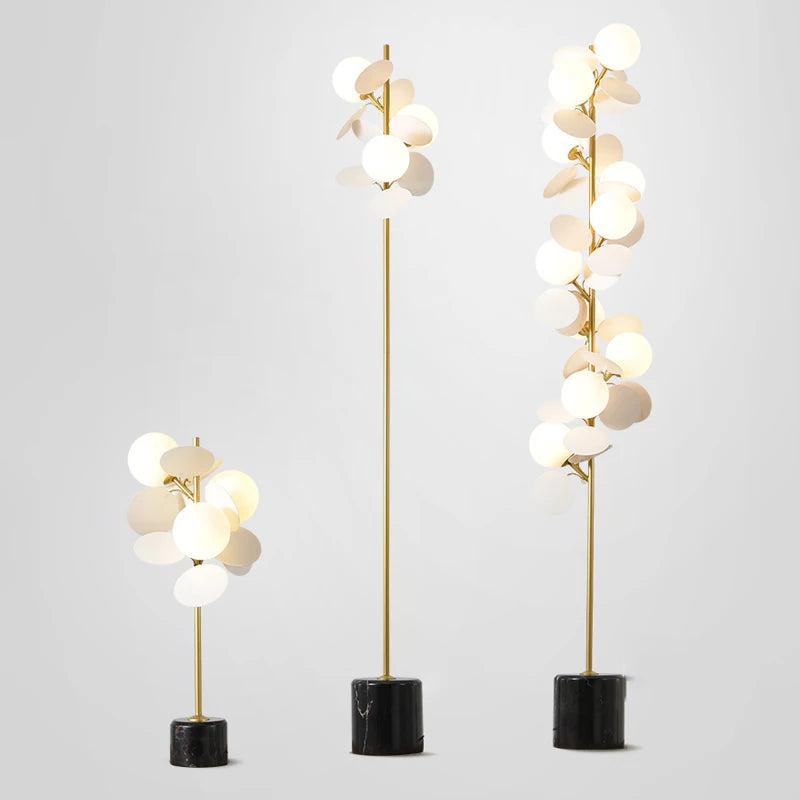 lampe led luxueuse minimaliste à feuilles décorative nouvelle collection