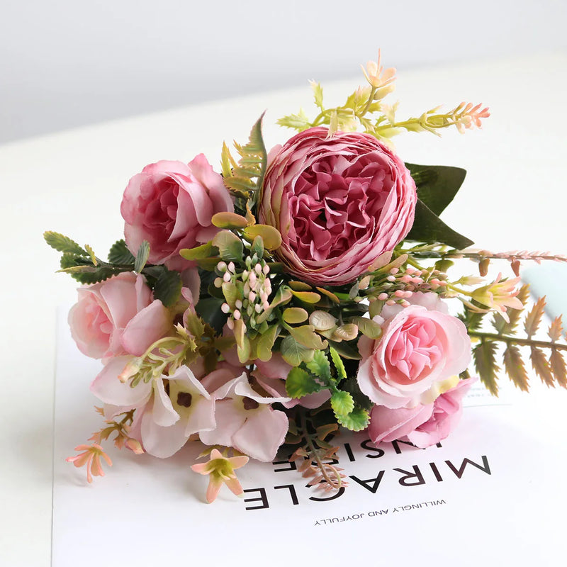 bouquet de fleurs artificielles pour décoration mariage et événements