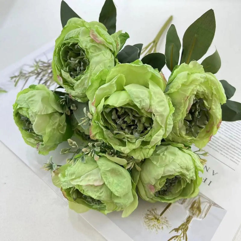 fleurs artificielles bouquet de pivoines pour mariage et décoration