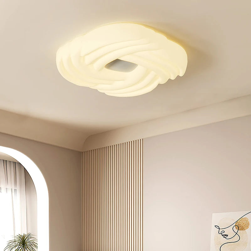 plafonnier intérieur led moderne style crème pour chambre enfant