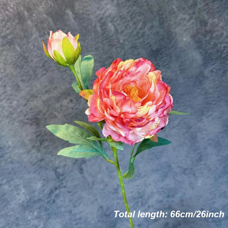 bouquet de pivoines artificielles en soie pour mariage et décoration intérieure