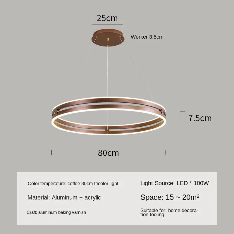 lustre circulaire moderne design créatif pour intérieur lumineux